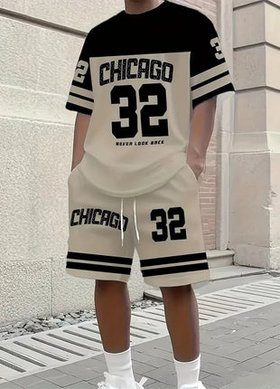 2026 Primavera/Estate Nuovo Top a maniche corte da uomo semplice e casual e pantaloncini casual, set primavera/estate da uomo casual da strada 2 pezzi platinumshop