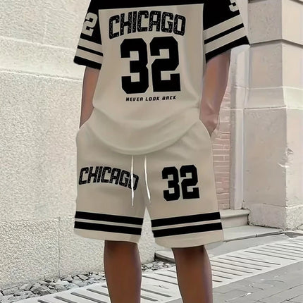 2026 Primavera/Estate Nuovo Top a maniche corte da uomo semplice e casual e pantaloncini casual, set primavera/estate da uomo casual da strada 2 pezzi platinumshop