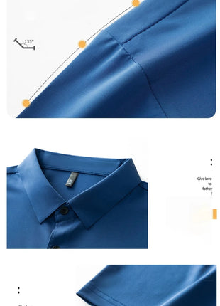 BROWON 2025 Été 2025 Tendances Polo T-shirt homme Manches courtes Anti-rides Col rabattu Mince Cool Business Tee Shirt Homme