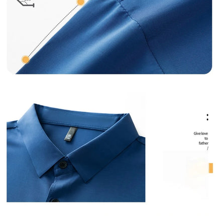 BROWON 2025 Summer 2025 Trends Polo Shirt Men's Short Sleeve Wrinkle-Resistant Turn-Down Collar Slim Cool Business Tee Shirt Homme