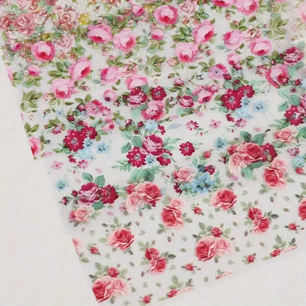 10PCS Mixed Nail Art Foils Transfer Sticker Set Rose Flower Designs Floral Starry Sky Nail Wraps Wedding Summer Manicure Decor 2028