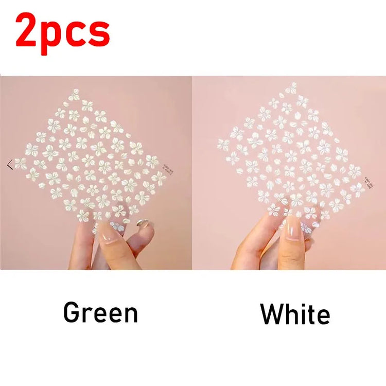 New Hipster Pure White Flowers Rose Spring Lily Camellia Daisy Jelly Cherry Blossom Nail Art Stickers Manicure Decals ZJT11