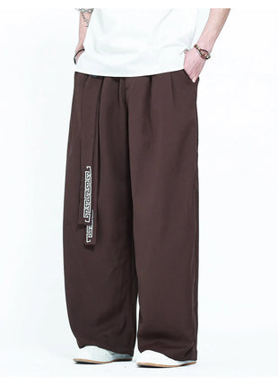 Pantaloni da uomo in stile giapponese con stampa Ukiyo-e, pantaloni comodi e alla moda, pantaloni larghi da uomo, pantaloni casual a gamba dritta da uomo