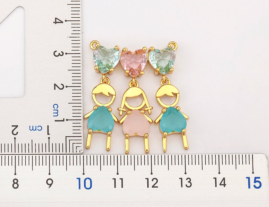 AIBEF Cuore Strass Ragazza e Ragazza Donna Ciondolo Collana Madre Cubic Zirconia Rame Dolce e Carino Gioielli Regalo di Fascino per Bambini