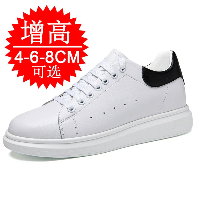 New Men women sneakers height increasing shoes invisible 6 8 10cm heighten sports shoes man taller lift white elevator shoes