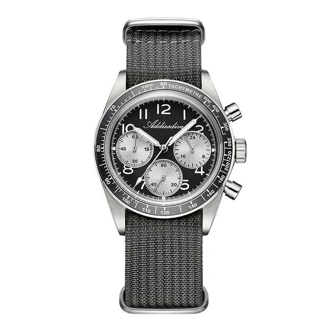 ADDIESDIVE New Chronograph 0S20 Quartz Wristwatch Luxury Men Watch Ceramic Bezel Domed Glass 100m Waterproof BGW9 Luminous