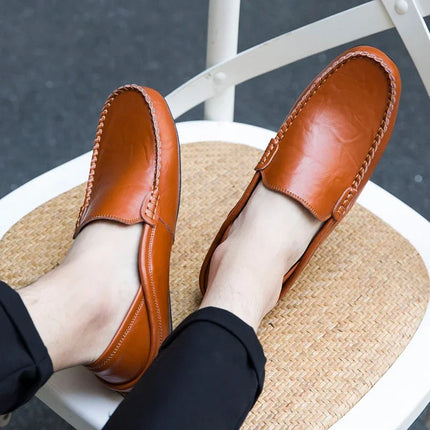 Scarpe da Uomo Casual in Pelle, Mocassini di Design, Slip-on, Scarpe da Barca di Alta Qualità, Chaussure Homme