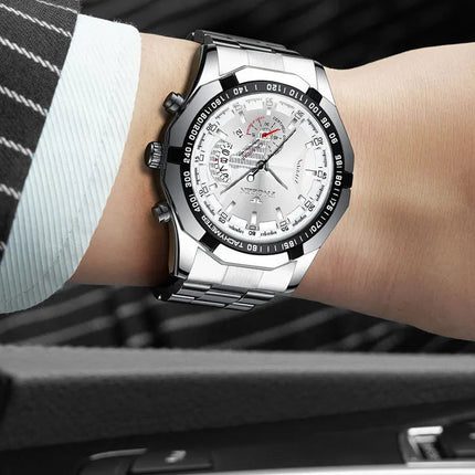 2024 Top Brand di Lusso Orologio di Moda Casual Militare Al Quarzo Sport Orologio Da Polso In Acciaio Pieno Impermeabile Orologio da Uomo Relogio Masculino platinumshop