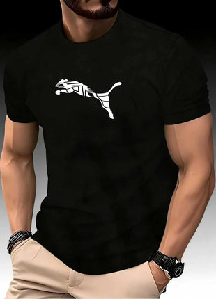 T-shirt imprimée léopard renard homme mode nouvelle été luxe col rond tendance décontractée Y2K T-shirt sportif fitness haut de gamme de haute qualité