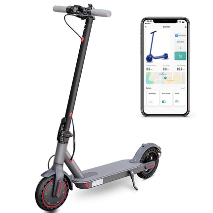 Monopattino Elettrico Pieghevole IT Warehouse NUOVO con Motore Potente da 350W, Velocità Massima 30KM/h, Autonomia 30KM, Batteria 36V 10.5Ah, Pneumatici Antiscivolo Antiesplosione da 8.5 Pollici, Controllo Smart tramite APP,