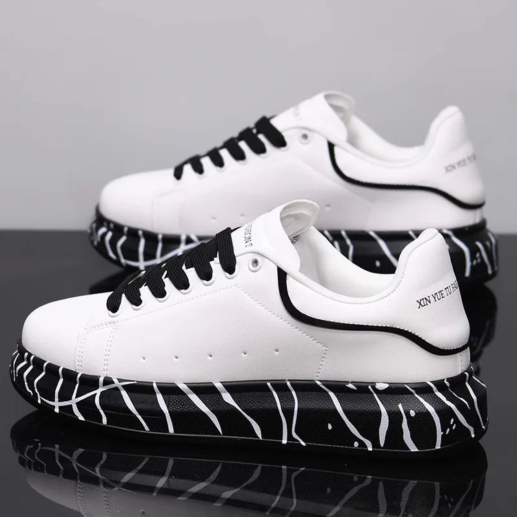 White men's shoes spring and autumn 2025 new wild Korean style breathable comfortable sneakers men's casual sports shoes