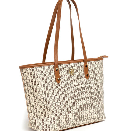 CH 2026 New Embossed Tote Bag Set 2Pcs Large Capacity Shoulder Bag with Pouch Luxury Designer Handbag for Women PlatiNum