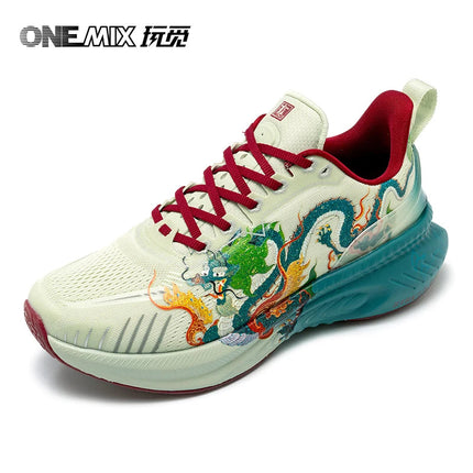 Onemix Original Designers Chinese Style Running Shoes for Men Luxury Women Shoes Breathable Sports Shoes Male Outdoor Sneaker PlatiNum