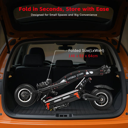 Halo Knight T107 Max Scooter elettrico 13 pollici Off Road Pneumatico 4000W * 2 Doppio motore 72V 50Ah Batteria E-Scooter per pendolarismo urbano