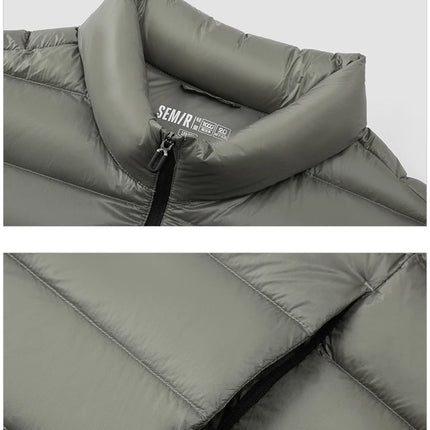Semir Men Down Jacket Lightweight Build 90 Percent Down Fill Stand Collar 2026 Winter Warm Insulation Cold Weather