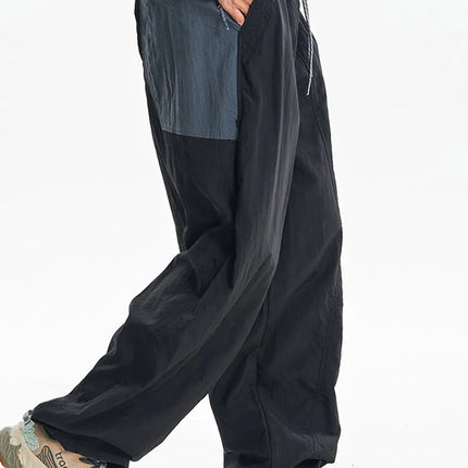 Men Women Splice Fashion Outdoor Loose Casual Lightweight Quick Dry Sports Cargo Baggy Pants Track Trouser Jogger Sweatpants