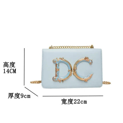 High quality fashionable women's bag hot selling chain bag trendy candy color small square bag for women PlatiNum