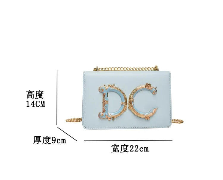 High quality fashionable women's bag hot selling chain bag trendy candy color small square bag for women PlatiNum