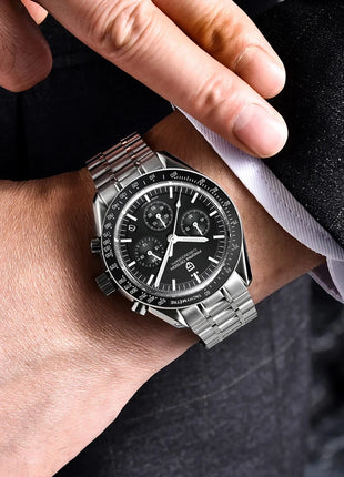 Nuovo Orologio da Uomo PAGANI DESIGN V6 Moon 2026, Orologio da Polso al Quarzo di Lusso, Cronografo Veloce, Vetro Zaffiro AR, Impermeabile, Luminoso, VK63, Regalo per Uomo