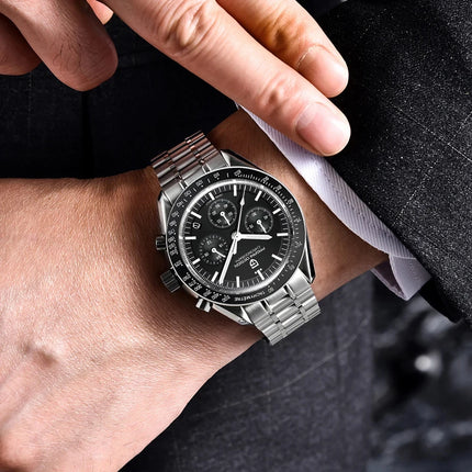 Nuovo Orologio da Uomo PAGANI DESIGN V6 Moon 2026, Orologio da Polso al Quarzo di Lusso, Cronografo Veloce, Vetro Zaffiro AR, Impermeabile, Luminoso, VK63, Regalo per Uomo