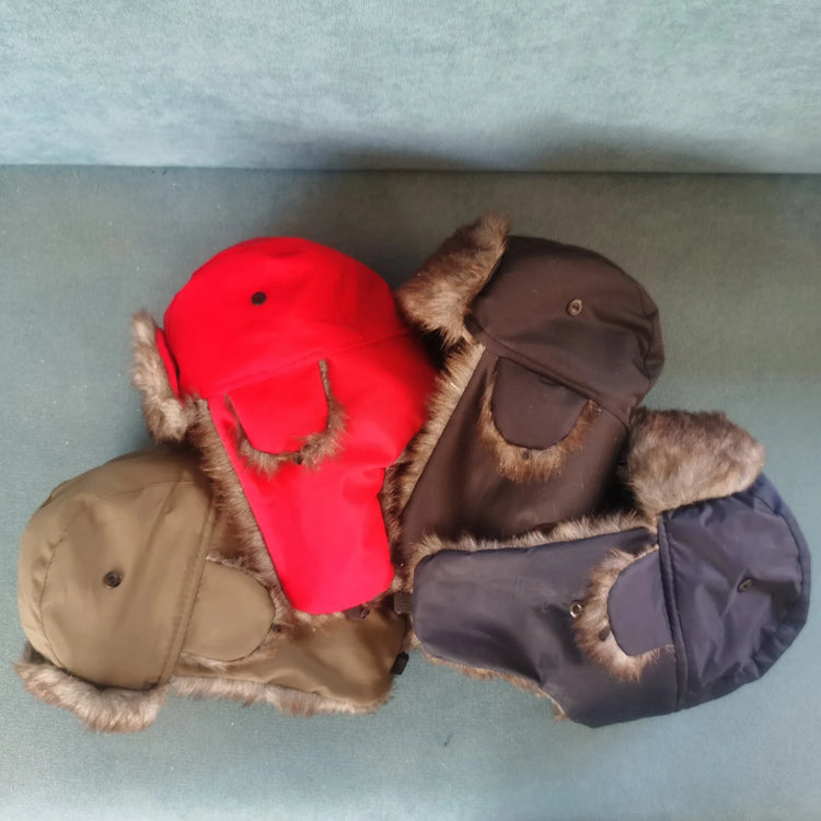 Winter Mens Ushanka Trapper Hat Russian Trooper Ear Flap Cap Earflap