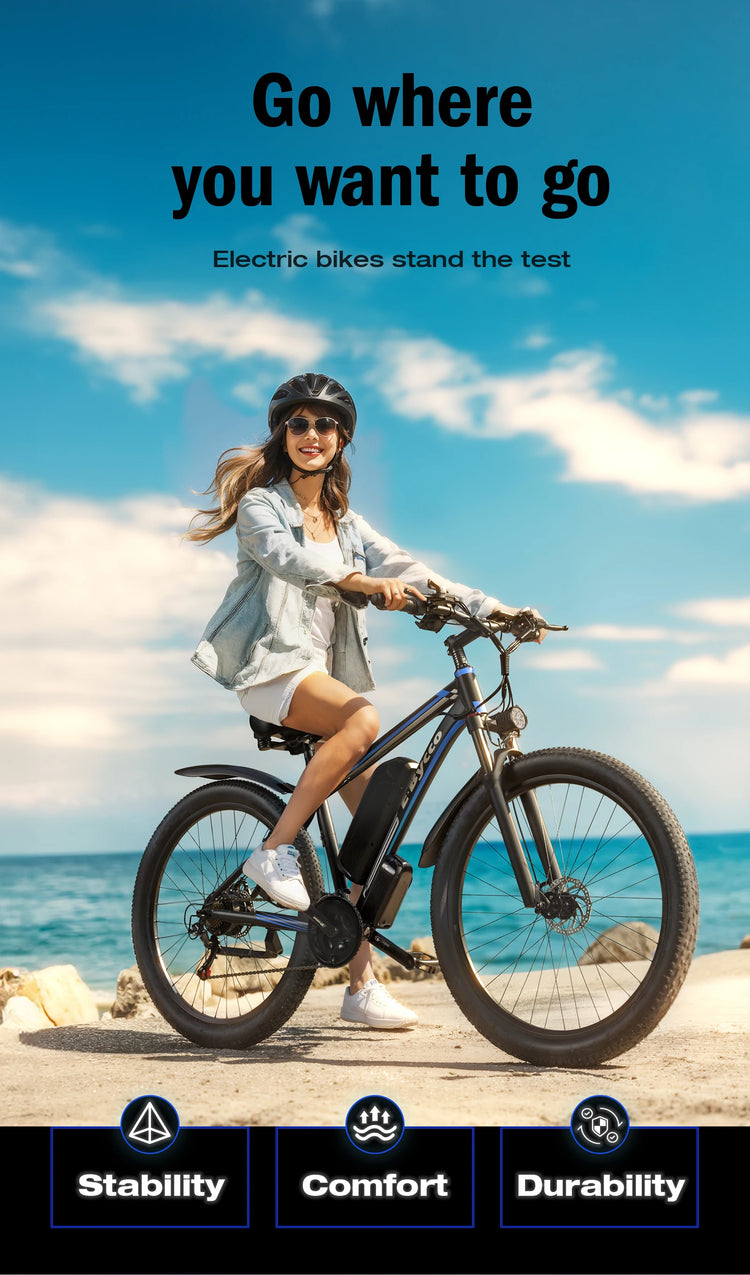 Bicicletta elettrica E8 29'' EBYCCO con motore da 48V 17.5Ah e pedalata assistita per il pendolarismo quotidiano