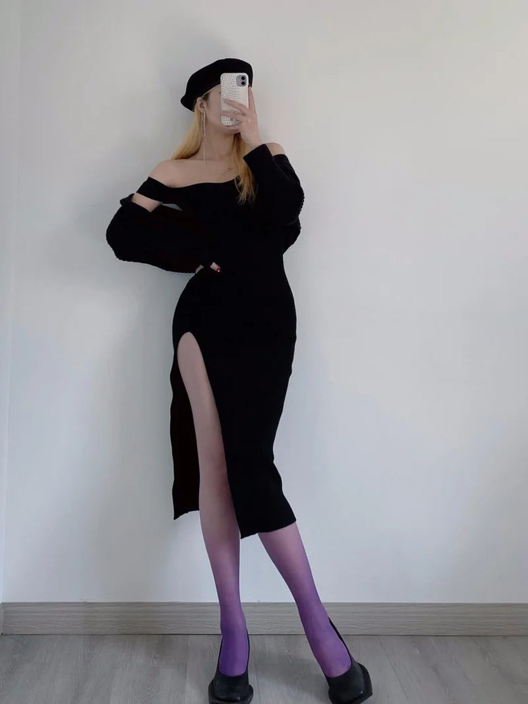 Calze viola 15D calzamaglia da donna colore caramella sfumato calze opache senza soluzione di continuità collant stretti pantaloni femminili Medias estate