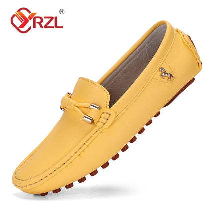 YRZL Mocassini da uomo Scarpe in pelle fatte a mano Scarpe da guida casual Scarpe slip-on Mocassini comodi di lusso Scarpe da uomo Taglie forti 37-48
