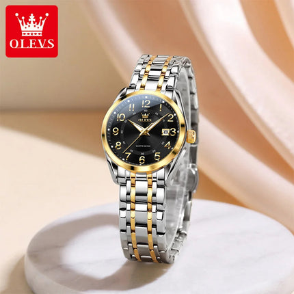 OLEVS 3666 Orologi da Donna Originali al Quarzo Impermeabili Luminosi Regalo per Donna Cronografo con Data Reloj Mujer platinumshop