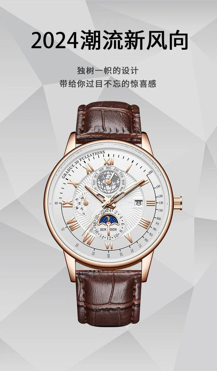 2024 Orologio da uomo alla moda Orologio da polso da uomo sportivo di lusso alla moda Orologio da uomo al quarzo con data in pelle luminosa impermeabile Orologio da uomo platinumshop
