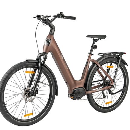Bicicletta Elettrica 36V 18Ah 250W TTGO Z5 con Motore Bafang Mid-Drive, Ruote da 27.5'', E-Bike da Città, Autonomia 110-130KM, Certificata CE EN15194