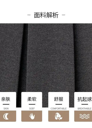 Autumn and Winter 2025 New High-waisted A-line Skirt College Style Sweet Versatile Woolen Pleated Skirt PlatiNum