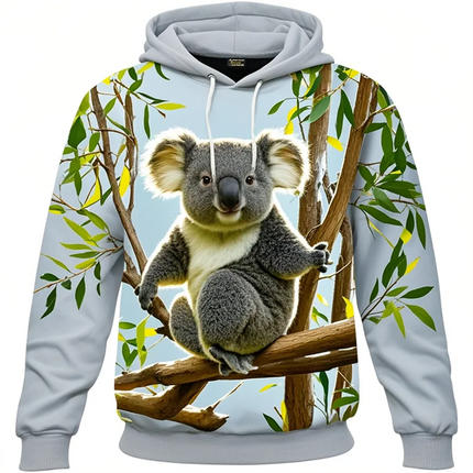New Cute Koala 3D Print Sweatshirt For Men Women Casual Animal Graphics Pullovers Streetwear Casualfashion Long Sleeve Hoodie