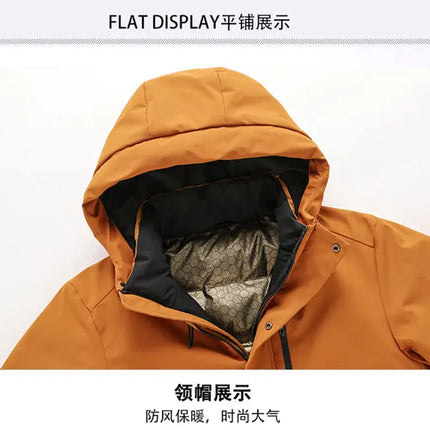 Oversized Men's 90% White Duck Down Jackets Winter Outdoor Windproof Warm Hooded Puffer Coat Loose Thicken Padded Parka Clothing