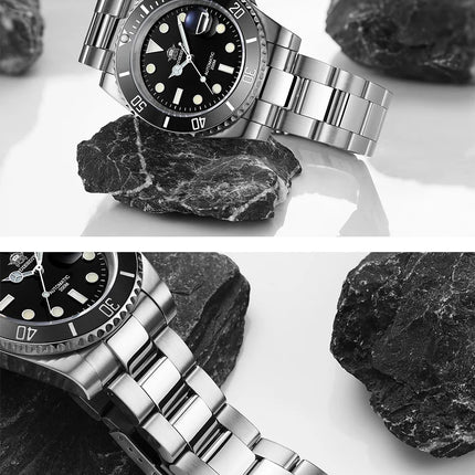 ADDIESDIVE AD2503 Luxury Men's Automatic Watch 8215 Mechanical Watch BGW9 Luminous Sapphire Glass Diver's Watch Men Analog Watch