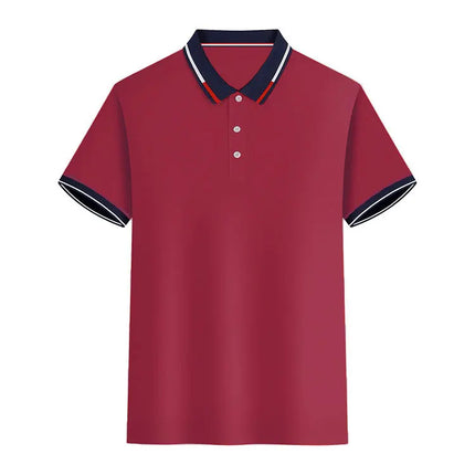 Men's short sleeve top daily casual short sleeve T-shirt with lapel casual short sleeve men's casual T-shirt