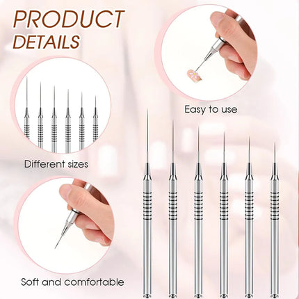 6 Size Nail Art Liner Brushes 5/7/9/11/20/25mm Painting Nail Art Brush Dotting Drawing Tool Long Lines Thin Details Manicure Pen