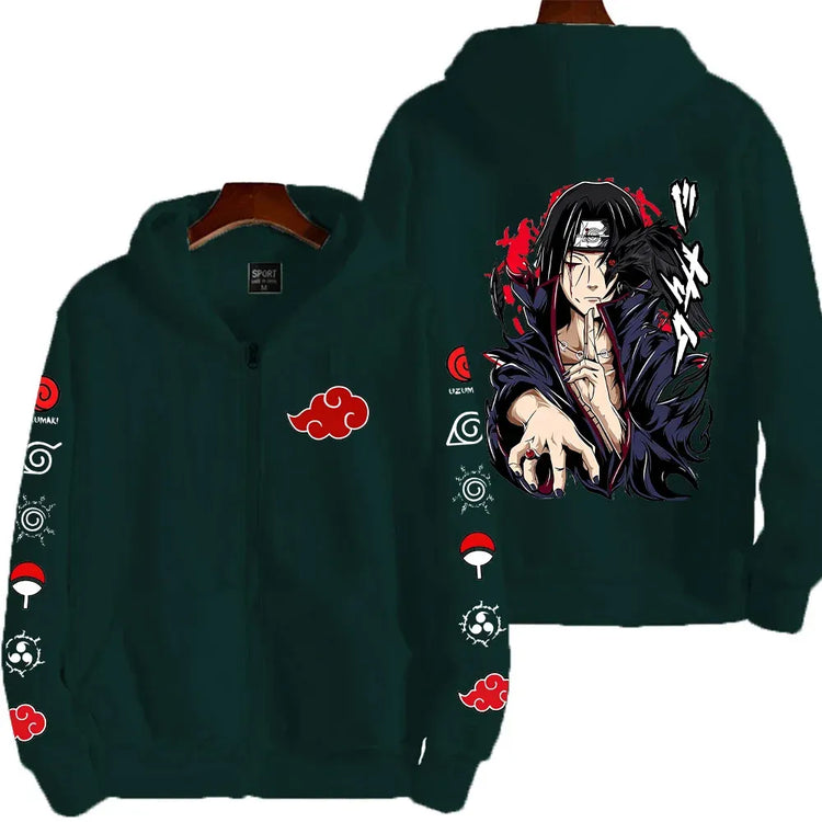Uchiha Itachi Naruto Nikkan 2026 New Fashionable Harajuku Men's Trendy Casual Sweatshirt Men's Couple Style Coat