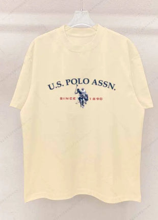 T-shirt homme en coton style simple Polo lettre imprimée graphique décontractée col rond homme manches courtes hauts livraison gratuite