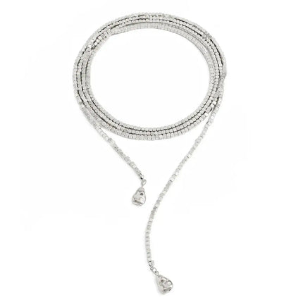 Salircon 4 Stili Boho Irregolare CCB Collana Lunga In Rilievo Donne Hip Hop Creativo Sexy a Forma di Y Catena Della Clavicola Elegent Gioielli PlatiNum