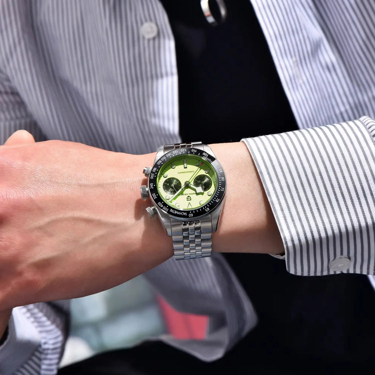 PAGANI DESIGN 2026 Nuovo BB Flamingo Orologio Cronografo Sportivo di Lusso al Quarzo da Uomo con Vetro Zaffiro AR, Impermeabile 100M, Orologio da Polso alla Moda con Cinturino in Acciaio Inossidabile per Uomo, Magazzino Local