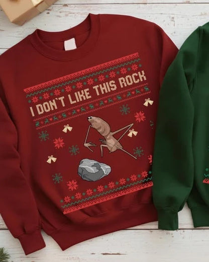 Marcus The Worm Sweatshirt I Don't Like This Rock Sweatshirts Funny Meme Brain Rot Kawaii Clothes Winter Clothes Women Christmas