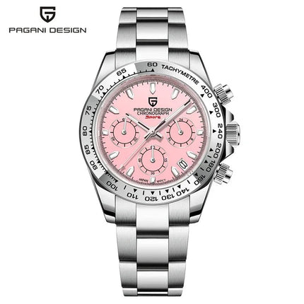 PAGANI DESIGN Nuovo orologio da polso al quarzo da uomo con lunetta in acciaio inossidabile, cronografo di lusso con vetro zaffiro VK63, orologio da uomo reloj hombre platinumshop