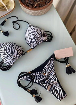 RUOTONSEPT Sexy Braiding rope Bandage Bikini Set Women's Swimsuit Two-piece Triangle Swimwear Bathing Suit Brazilian Biquinis platinumshop