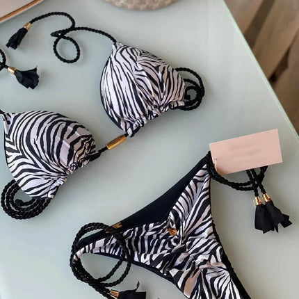 RUOTONSEPT Sexy Braiding rope Bandage Bikini Set Women's Swimsuit Two-piece Triangle Swimwear Bathing Suit Brazilian Biquinis platinumshop