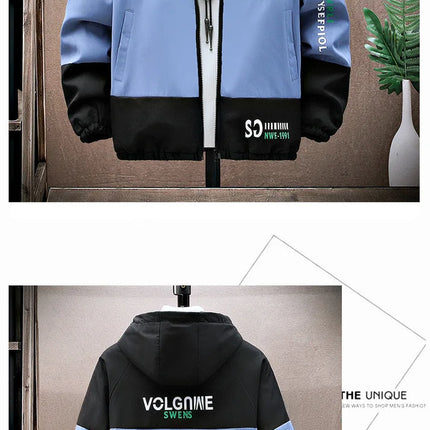 2023 Spring and Autumn New Fashion Hooded Tooling Jacket Men's Casual Loose Comfortable Waterproof High-Quality Large Size Coat