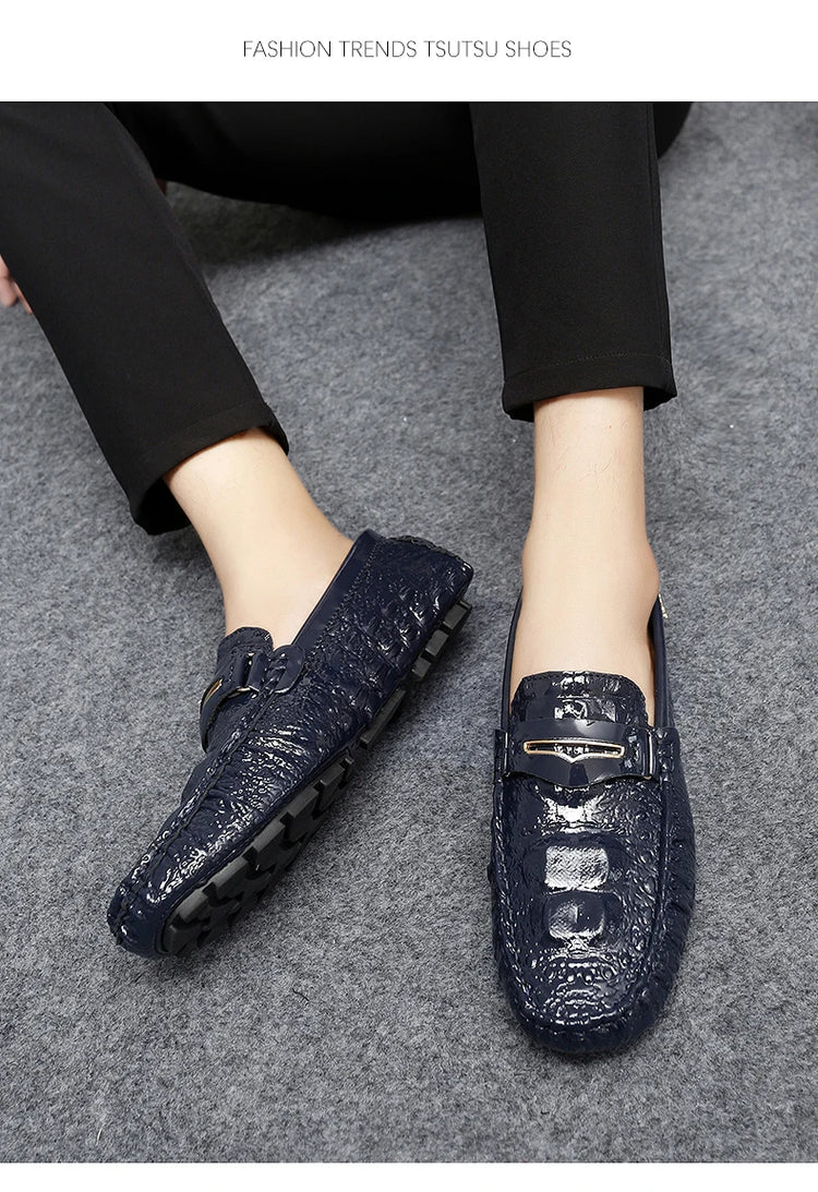 Scarpe Italiane Formali da Uomo, Mocassini in Pelle Fatti a Mano, Scarpe Casual Eleganti Slip-on, Comode Calzature di Lusso per Uomo
