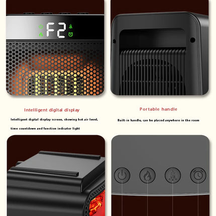 Portable Electric Heater Portable Desktop 1000W PTC Heating Fan Warm Air Blower for Household Office Mini Space Heater