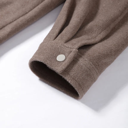 Casual Solid Woolen Loose Coats Women Belt Stand Collar Full Sleeve Zippers Lace Up Coat Female 2026 Autumn Lady Outwears