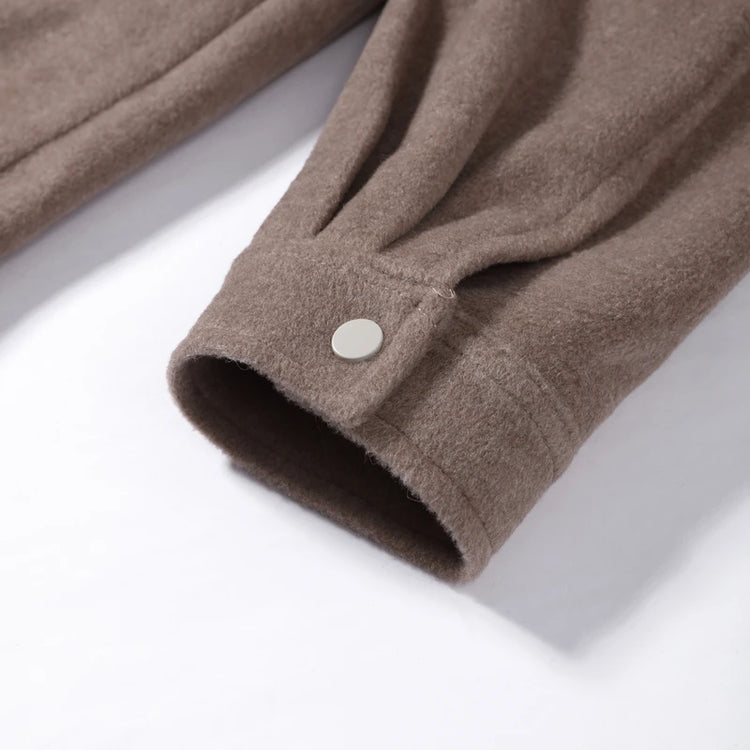 Casual Solid Woolen Loose Coats Women Belt Stand Collar Full Sleeve Zippers Lace Up Coat Female 2026 Autumn Lady Outwears